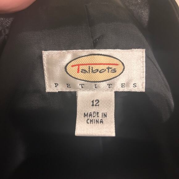 Talbots Black Genuine Leather Jacket Size 12 – Classic Supple Moto Style - Picture 4 of 5